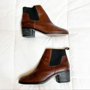 Matt Bernson Brown Leather Chelsea Ankle Boots